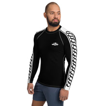 Load image into Gallery viewer, Infinity Series Black White Wear it Strong 888 Men&#39;s Rash Guard
